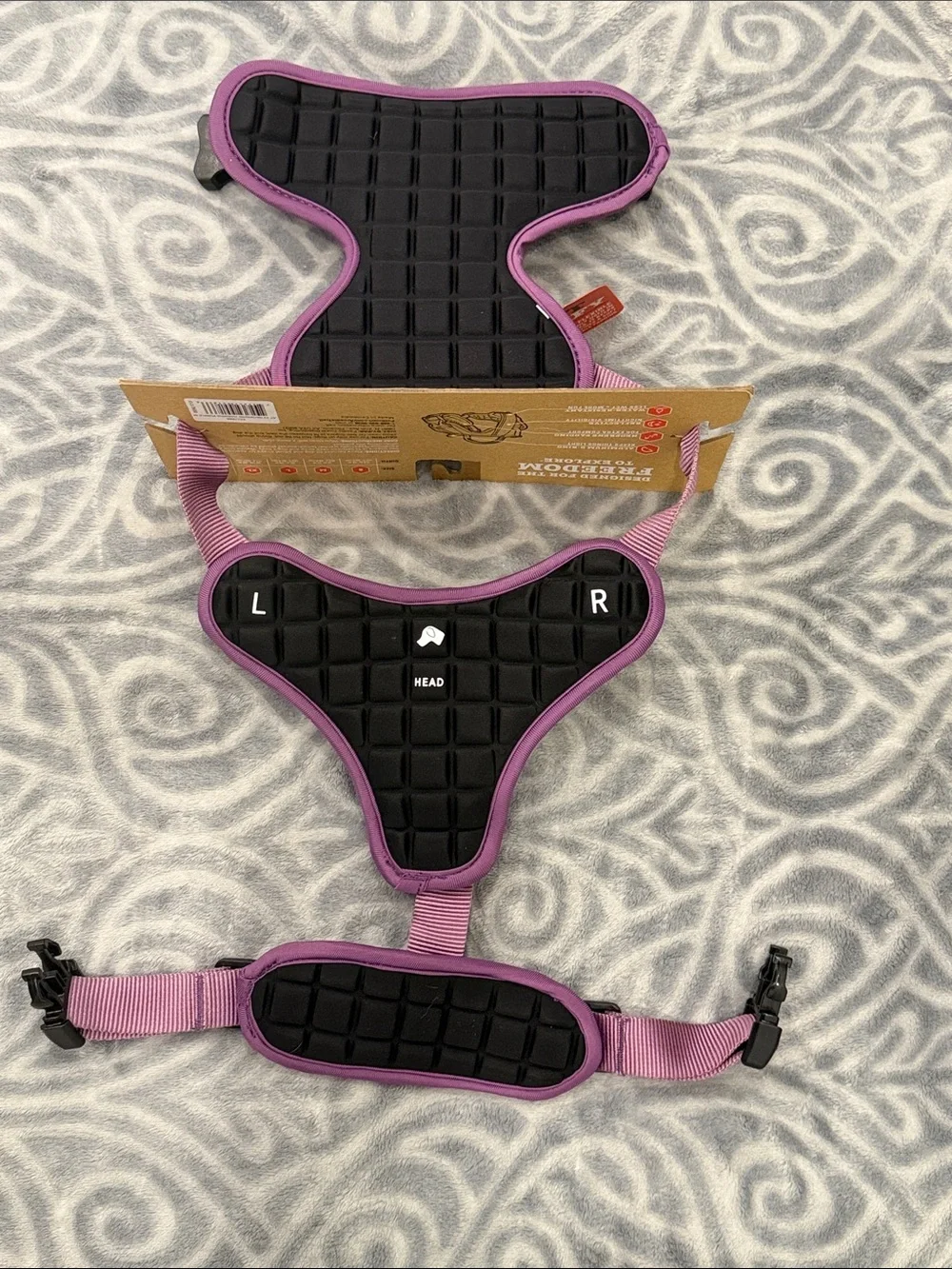 Arcadia Trail Neoprene Purple No-Pull Dog Harness with Metal D-Ring
